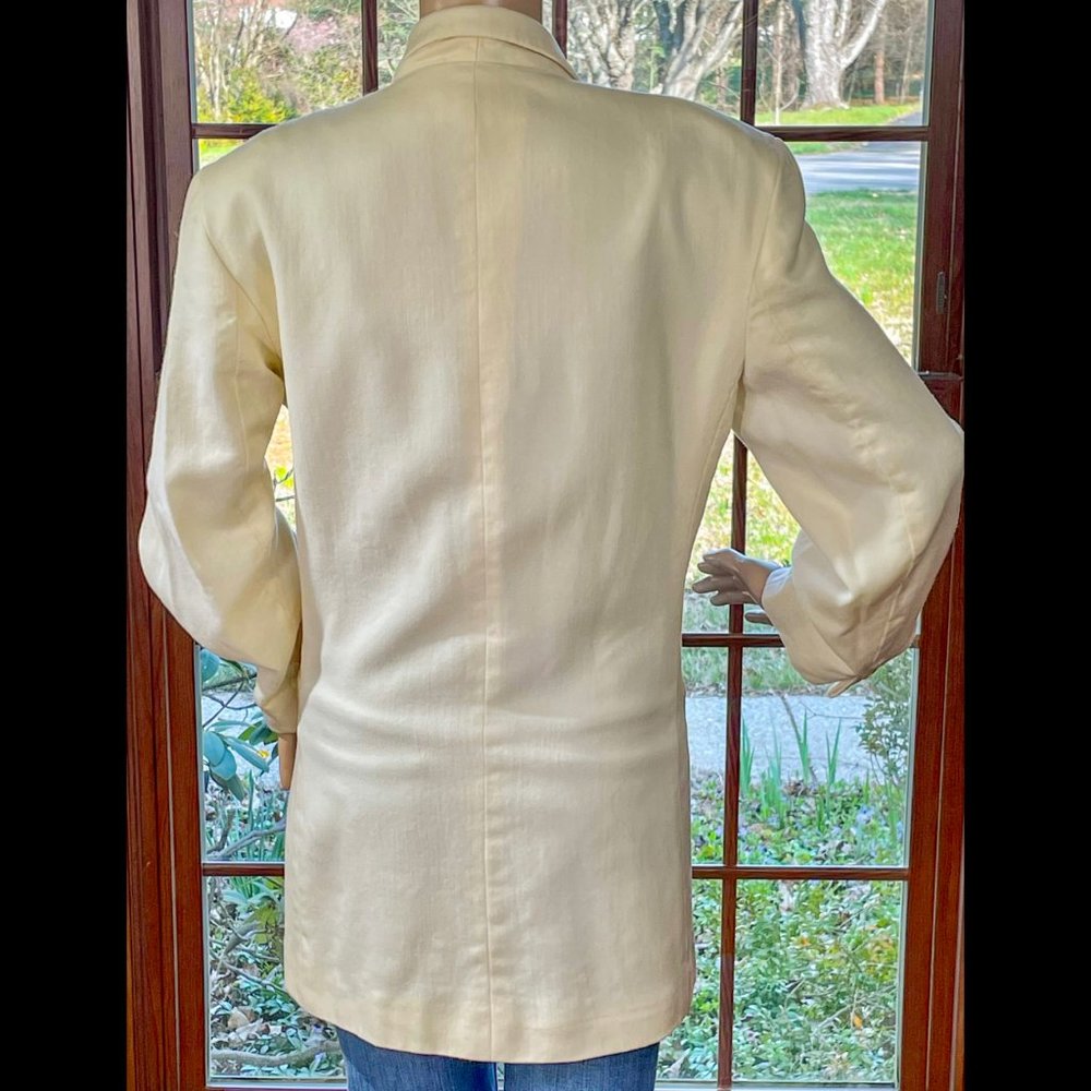 ▪️VTG▪️LIZ CLAIBORNE▪️1980's 1990's Pure Wool Ivory Retro Blazer - Picture 2 of 5